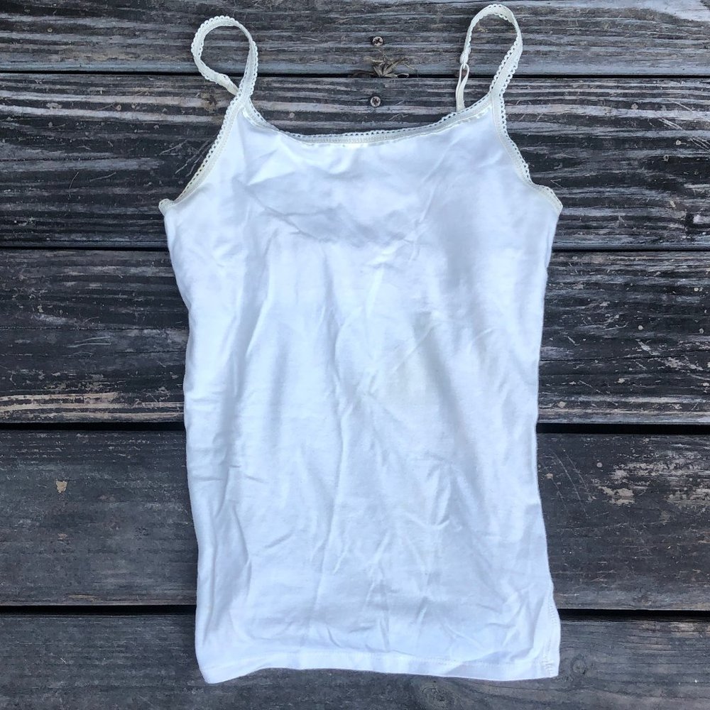 SOLD—Tan/Beige Lace Boho Camisole with Built-In Bra